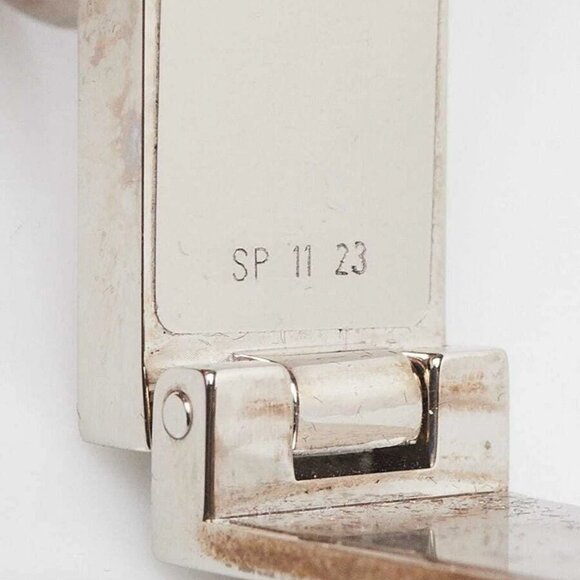 Hermes Black Leather Palladium Plated Swift Leather Palladium Plated Reversib... - Picture 6 of 7